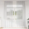 Voile zavjesa 2 pcs Svijetlo siva 225 x 140 cm Poliester