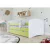 Otroška postelja z pregrado Ourbaby - zeleno-bela 180x80 cm,postelja brez skladiščnega prostora