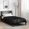 Vidaxl Poletna odeja Črna 220 x 155 cm Satin in mikrovlakna