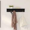 Vješalica za kapute na zidu Crni hrast 60 x 10,5 x 10,5 cm