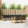 Set vanjskih sofa 6 kom. Bijela i antracit Poliester