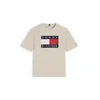 TOMMY HILFIGER Majica Heritage bež/rdeča/črna/bela