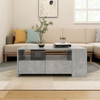 vidaXL Klubska mizica betonsko siva 102x55x42 cm konstruiran les