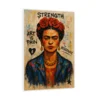 Canvas Slika na platnu Frida Kahlo Kraljica boja 60x90cm, Sa ramom, Beli