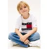 TOMMY HILFIGER Majica HERITAGE  marine / svetlo rdeča / bela
