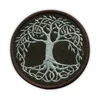shumee Našitek Drevo življenja - črno-srebrn - likalnik/termo zapečatena podlaga - vezen našitek/značka/emblem
