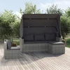 4-dijelni set vrtnih sofa od poliratana s jastucima sivi