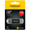 (Intenso) USB Flash drive 128GB, USB 3.2, USB-C, USB-A, Twist Line - USB3.2-128GB/Twist Line