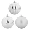 Set božićnih kuglica XXL 4 pcs Srebrno Plastika