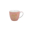 Duo Porcelanasta skodelica 460 ml roza ZLATO SRCE VALENTINOVO