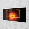 tulup.si Slika na akrilnem steklu Flaming košarko 120x60 cm 2 obešalnika