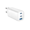 Gembird TA-UC-PDQC65-01-W USB Brzi punjač, 3-port, 65W, GaN, Beli