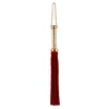 Devil Sticks Flogger with Metallic Leather Handle & Suede Leather Tails 46cm Red