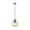 Luster na sajli COSMO 1xE14/10W/230V prečnik 14 cm crna/bež