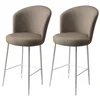 Hanah Home Set barskih stolica Alte, 2 komada, Bež-beli