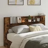 vidaXL Vzglavje Dimljeni oreh 180 x 16,5 x 103,5 cm Konstruiran les