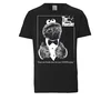 LOGOSHIRT Majica Sesamstrasse - Krümelmonster Pate črna / bela
