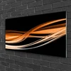 tulup.si Slika na steklu Valovi art abstract art 120x60 cm 4 obešalnika
