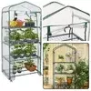 slomart LEAN Mini rastlinjak za balkon/vrt, 4 police, PVC folija