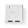 Nedis Network Wall Box | Na steni | 2 vrata | UTP CAT6 | Naravnost | Ženska | Pozlačeno | PVC | Bela | Škatla