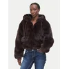 Juicy Couture Krzno JCXIJ126509 Temno rjava Regular Fit