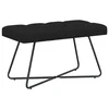 Vidaxl Klop s gumbnim oblazinjenjem Črna 80 x 40 x 46 cm Blago