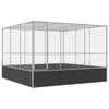 Vidaxl Voliera srebrna 311x307x212 cm jeklo