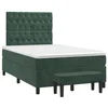 Krevet box spring s madracem tamnozeleni 120x190 cm baršunasti