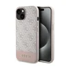 Maska Guess Hc PC/TPU 4G Bottom Stripe za iPhone 15, Roze