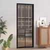 Unutarnja vrata 83 x 201,5 cm crna od ESG stakla i aluminija