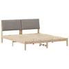 Vidaxl Kovinska posteljna konstrukcija Rjava in taupe 200 x 200 cm