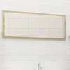 Vidaxl Kopalniško ogledalo sonoma hrast 90x1,5x37 cm iverna plošča