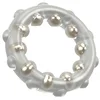 Rebel Cock Ring with Metal Balls Transparent