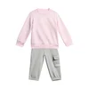 Adidas Komplet trenerka za devojčice I Lin Fl Jog, KB9673, Roze-siva