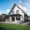 Bioklimatska pergola Antares — Stenska/3.6 x 6/Antracit/Ročni