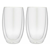 Forever Set kozarec za belo kavo, čaj z dvojnim steklom 400ml, 2 kos, steklo
