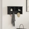 Vješalica za kapute na zidu Zidne Crni hrast 50 x 16 x 26 cm