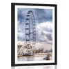 Plakat s paspartujem edinstveni London in reka Temze - 40x60 black