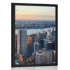Plakat panorama New Yorka - 20x30 black
