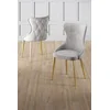 HANAH HOME Set stolica (4 komada) Alpa Grey Gold