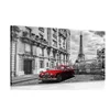 Slika rdeči retro avto v Parizu - 40x30