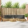 7 pcs Set vanjskih sofa Poliester Bijela i antracit