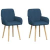 Trpezarijske stolice 2 pcs Tkanina Plava 56,5 x 50 x 87,5 cm