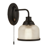 Searchlight 2671-1BK - Zidna lampa BISTRO 1xE27/60W/230V crna