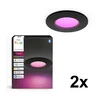 Philips - KOMPLET 2x LED RGBW sa prigušiva, kupatilske ugradne svetiljke Hue SLIM LED/8,3W/230V IP44