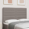 vidaXL LED glava postelje z LED lučmi Taupe 144 cm Poliester
