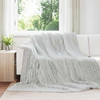 Pokrivači za bacanje 6 pcs Siva 240 x 220 cm Runo
