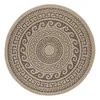 Črno-bež okrogla zunanja preproga o 80 cm Comilla – Ayyildiz Carpets