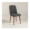 HANAH HOME Vina Sandalye Anthracite Walnut