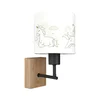 Brilagi - Zidna lampa BOBO WOOD 1xE27/25W/230V hrast/crna/bela/jednorozi